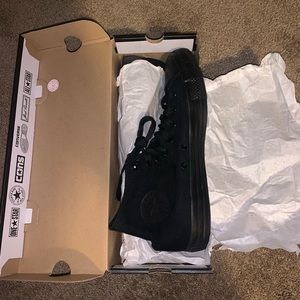 All Black High Top Converse